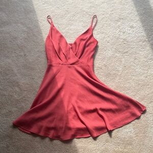 Express Elegant Coral Sleeveless Dress